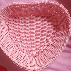 Pink Heart Shaped Basket